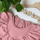 Meisjes T-Shirt met ruches in de kleur oud-roze
